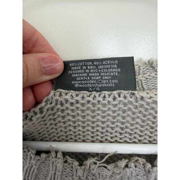 Wooden Ships Beach Bum Distressed Knit Sweater XS - Picture 6 of 6